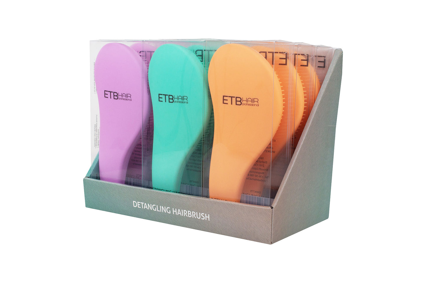 ETB Hair Professzionális Kefe Display 2024 9 Színes Bontókefével