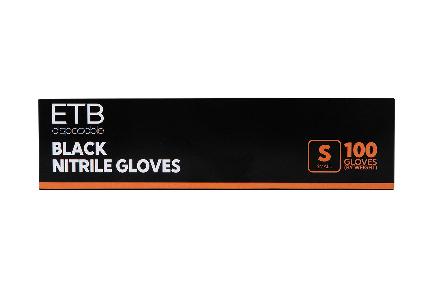 ETB Disposable Black Nitrile Gloves Size S 100pcs