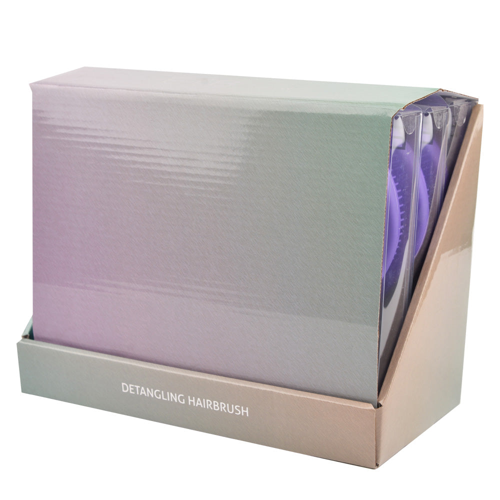 ETB HAIR PROFESSIONAL DETANGLING BRUSHES COLLECTION PINK, BLUE, LAVENDER, MIX, 9 PCS