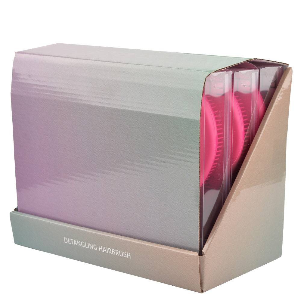 ETB HAIR PROFESSIONAL DETANGLING BRUSHES COLLECTION, PINK, 9 PCS