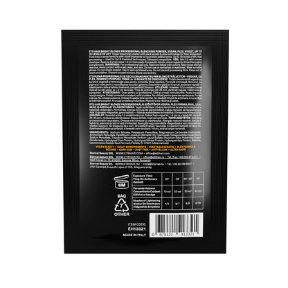 ETB Hair Professional Bright Blonde Szőkítőpor Plex formulával, Lila, 10 Szint Világosítással, Vegán, Mini,  50 g