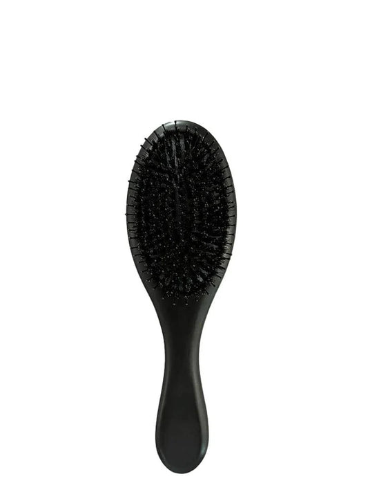 ETB Hair Medium Paddle Hairbrush with Wooden Handle and Boar Bristles