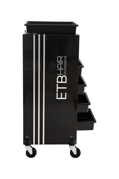 ETB Hair 5 Fiókos Fekete Tároló Kocsi 39x37x88,5 cm (EE01036)