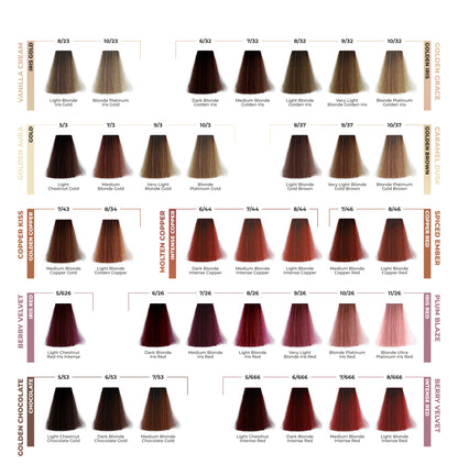 ETB HAIR COLORVERSE PROFESSIONAL COLOR CHART, 117 SHADES	