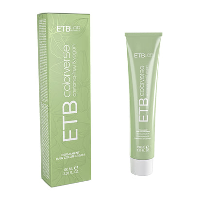 ETB HAIR COLORVERSE AMMONIA-FREE & VEGAN –  PROFESSIONAL PERMANENT HAIR COLOR 1.0, BLACK, 100 ML