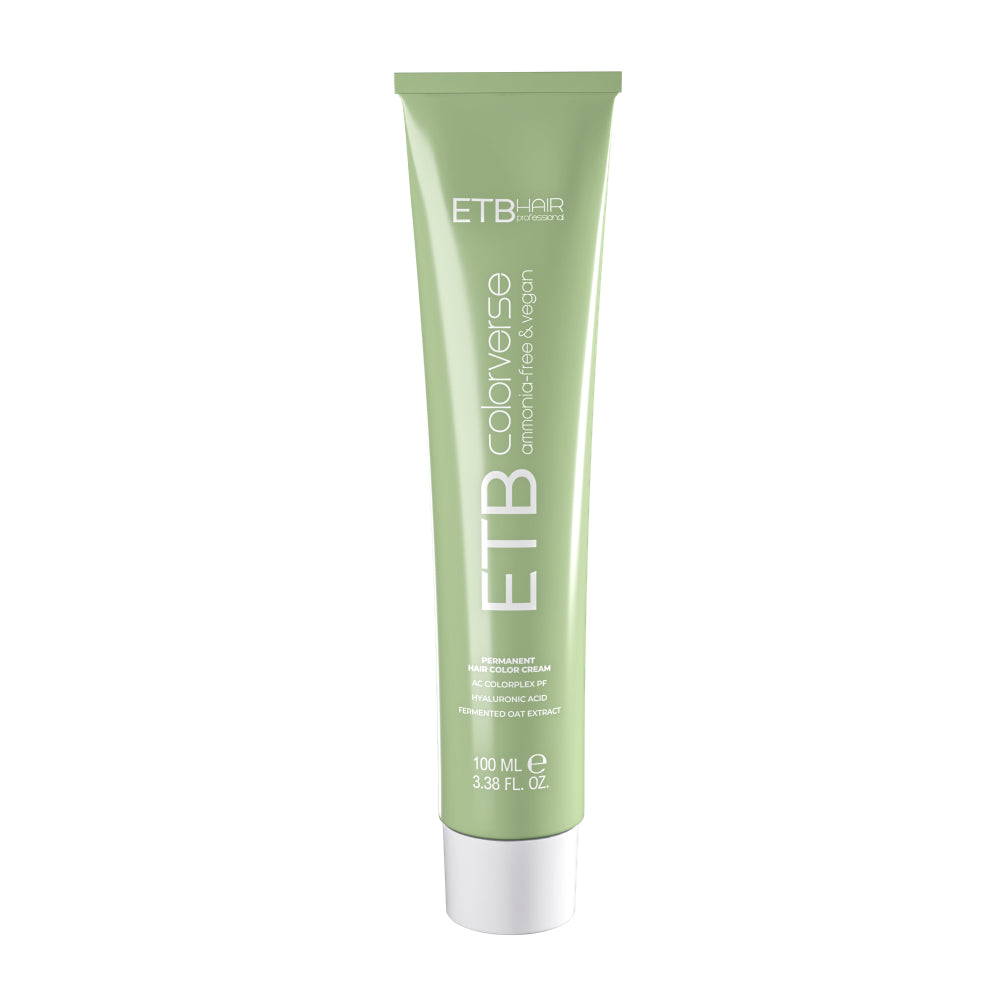 ETB HAIR COLORVERSE AMMONIA-FREE & VEGAN –  PROFESSIONAL PERMANENT HAIR COLOR 1.0, BLACK, 100 ML