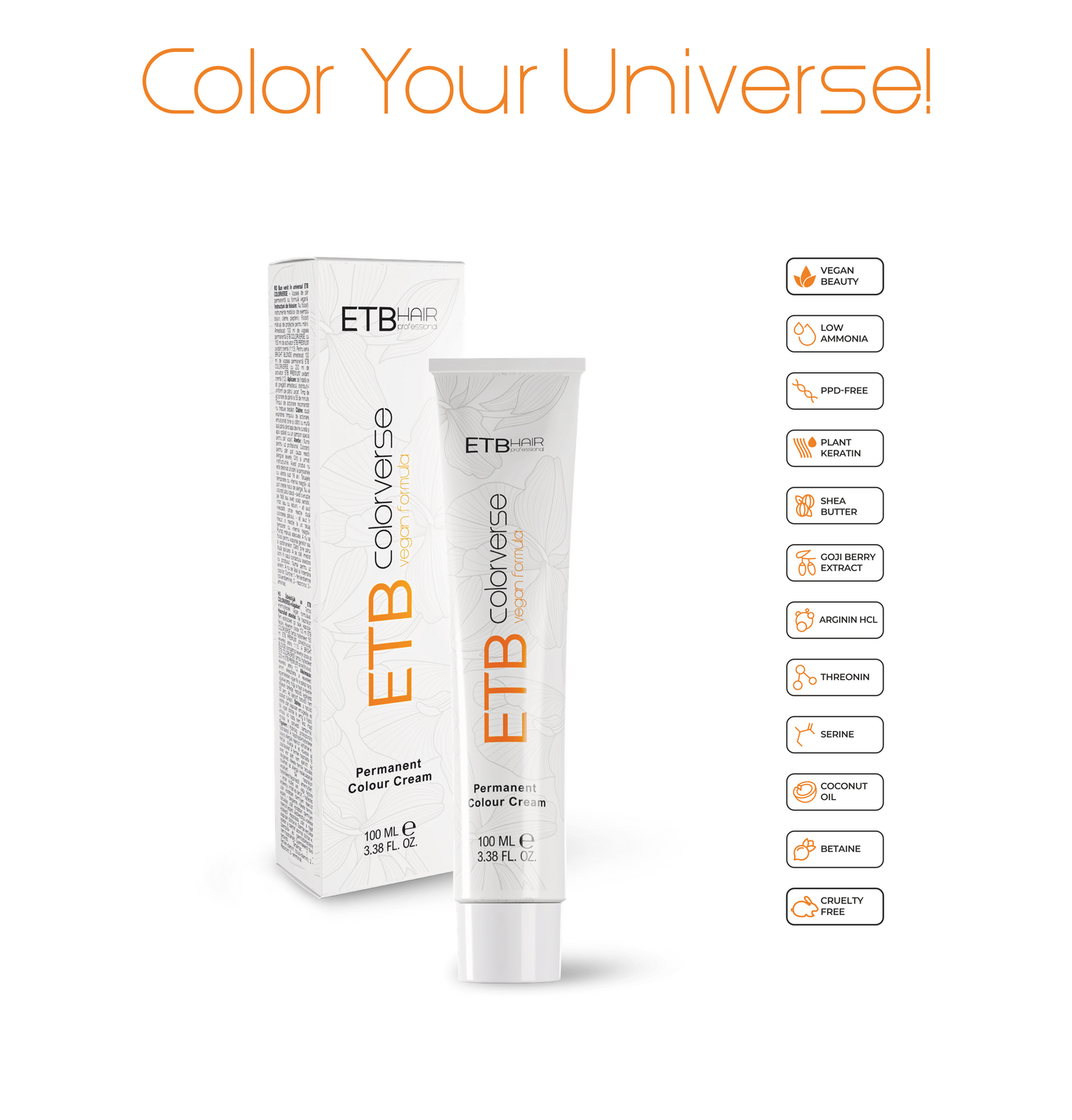 ETB HAIR COLORVERSE PROFESSZIONÁLIS SZÍNSKÁLA, 117 ÁRNYALAT