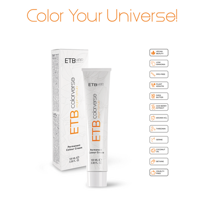 ETB HAIR COLORVERSE PROFESSZIONÁLIS SZÍNSKÁLA, 117 ÁRNYALAT